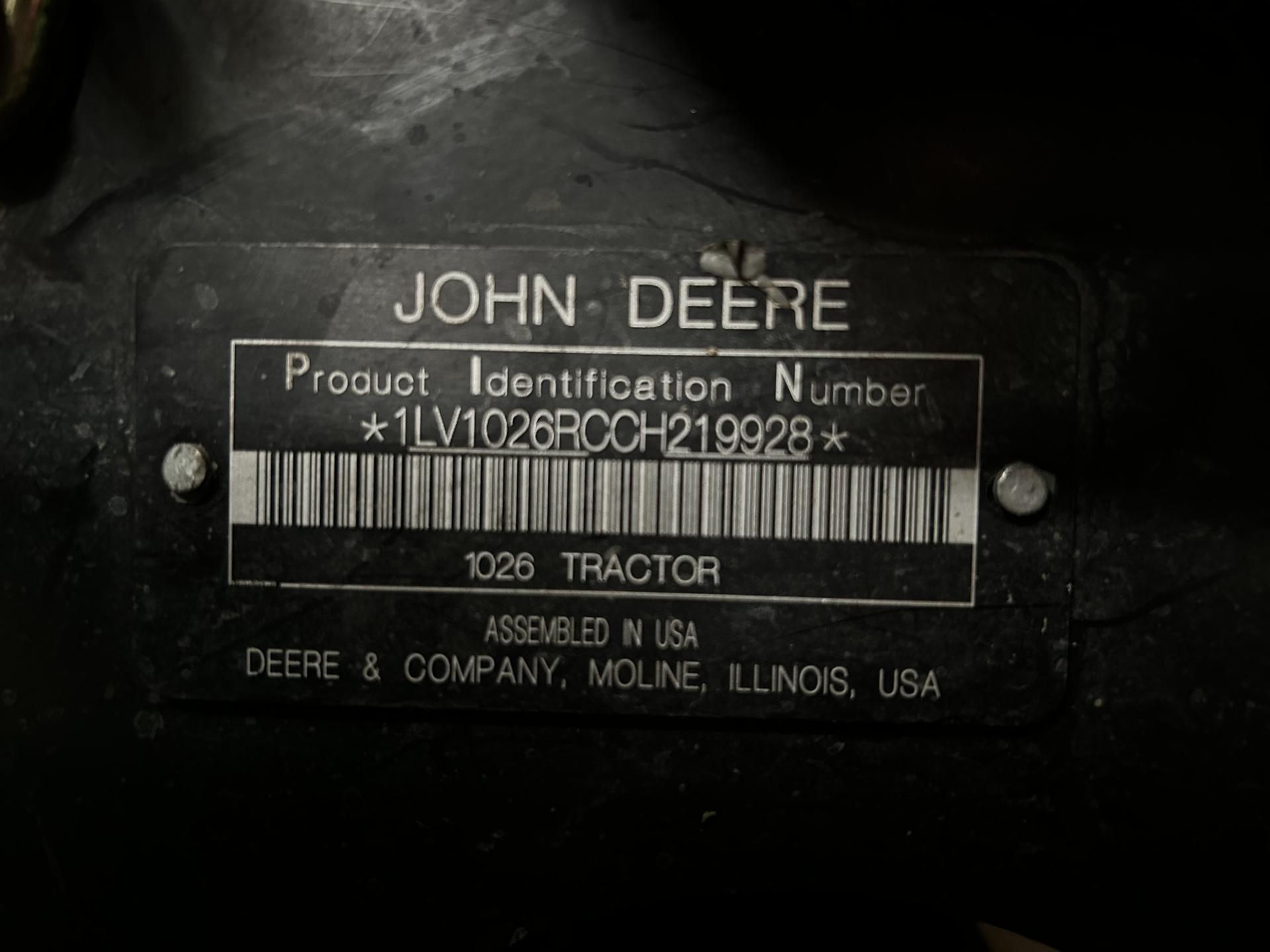 2012 John Deere 1026R Image
