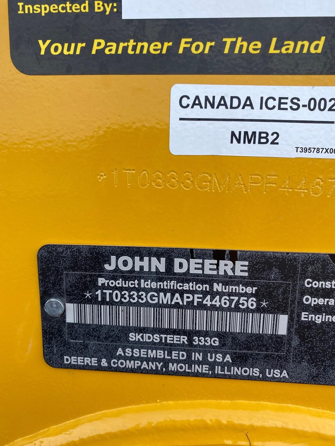 2023 John Deere 333G Image