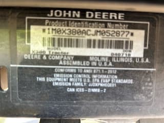 2018 John Deere X380 Image