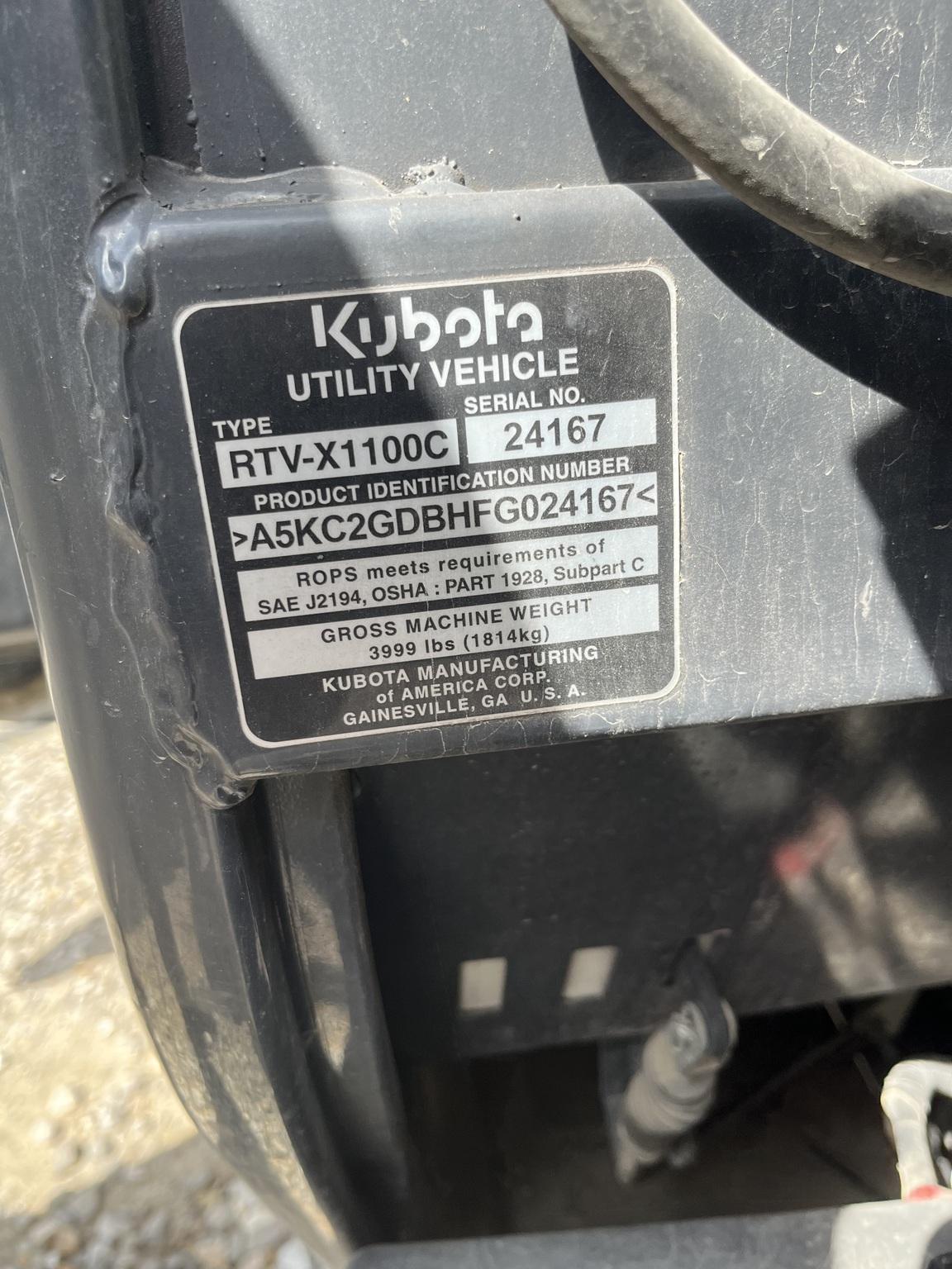 2018 Kubota RTV-X1100 Image