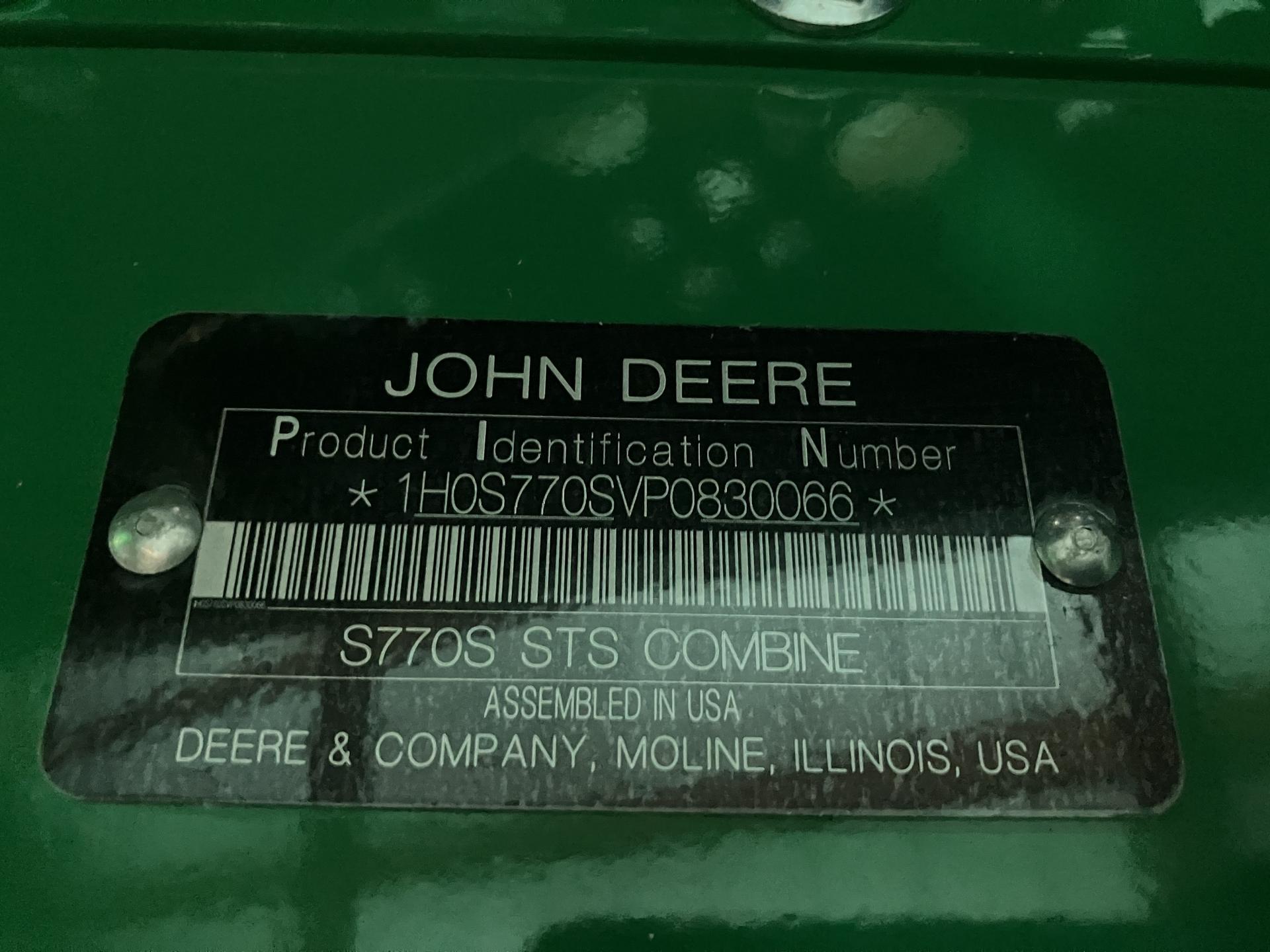 2024 John Deere S770 Image