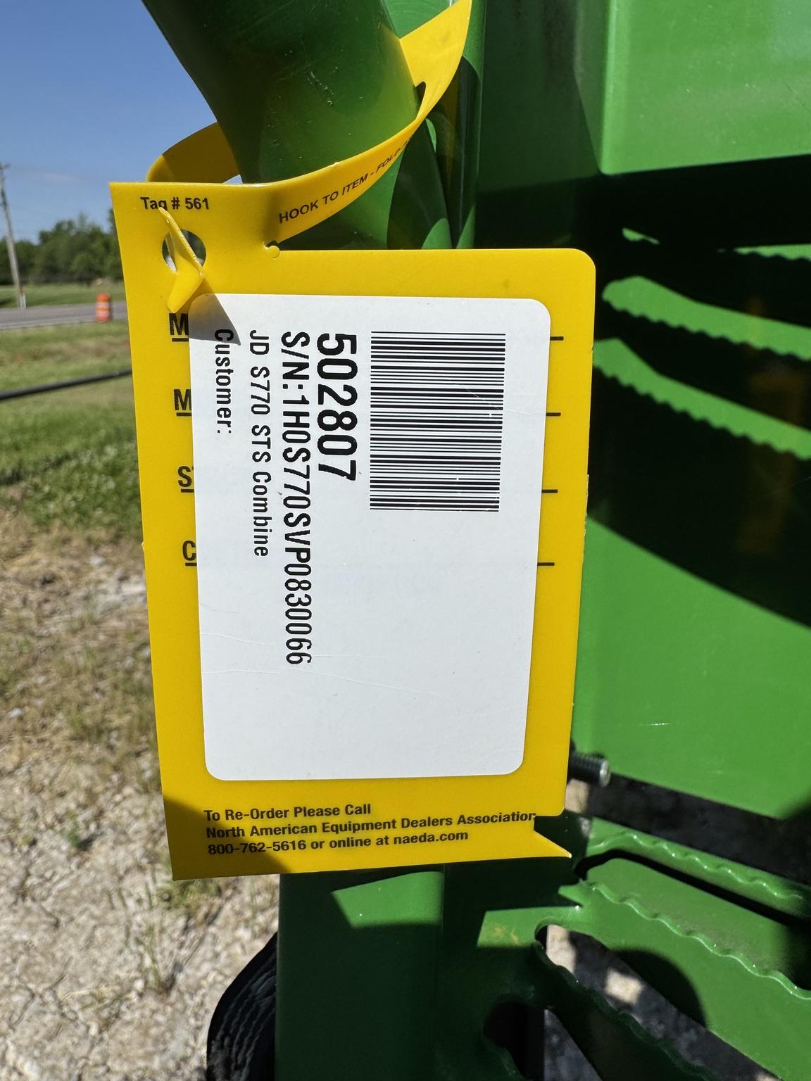 2024 John Deere S770 Image