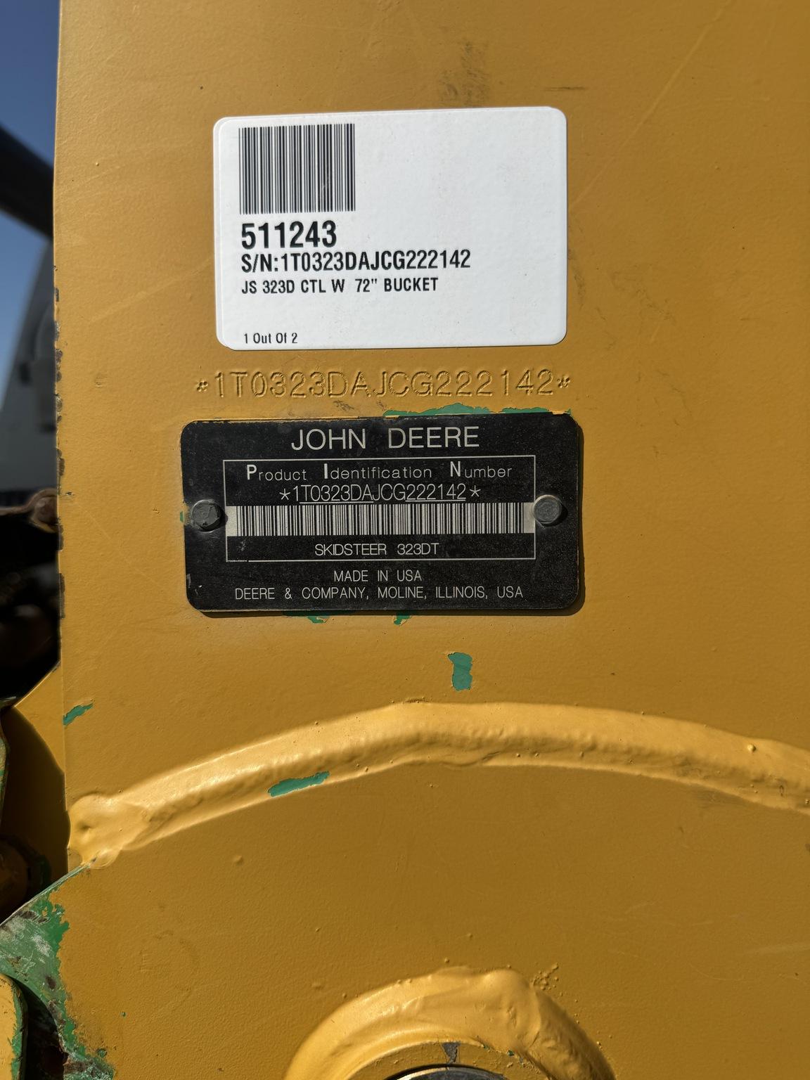 2012 John Deere 323D Image