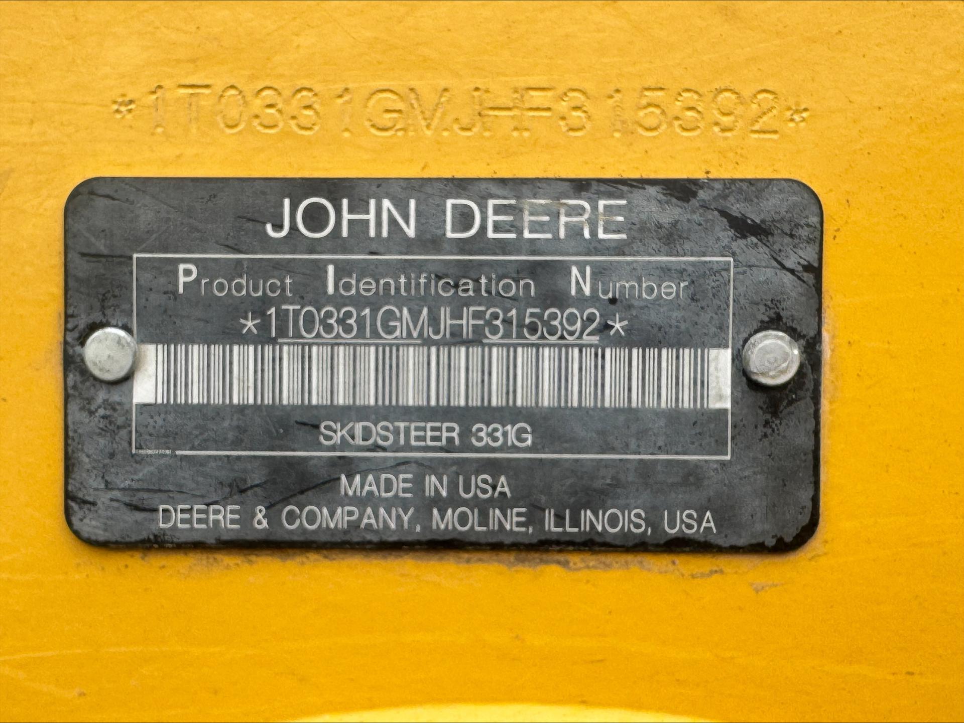 2017 John Deere 331G Image