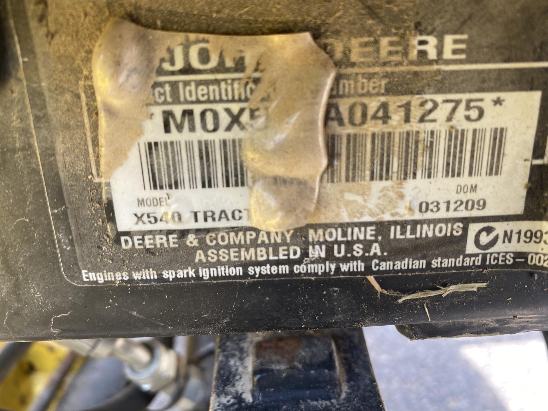 2009 John Deere X540 Image