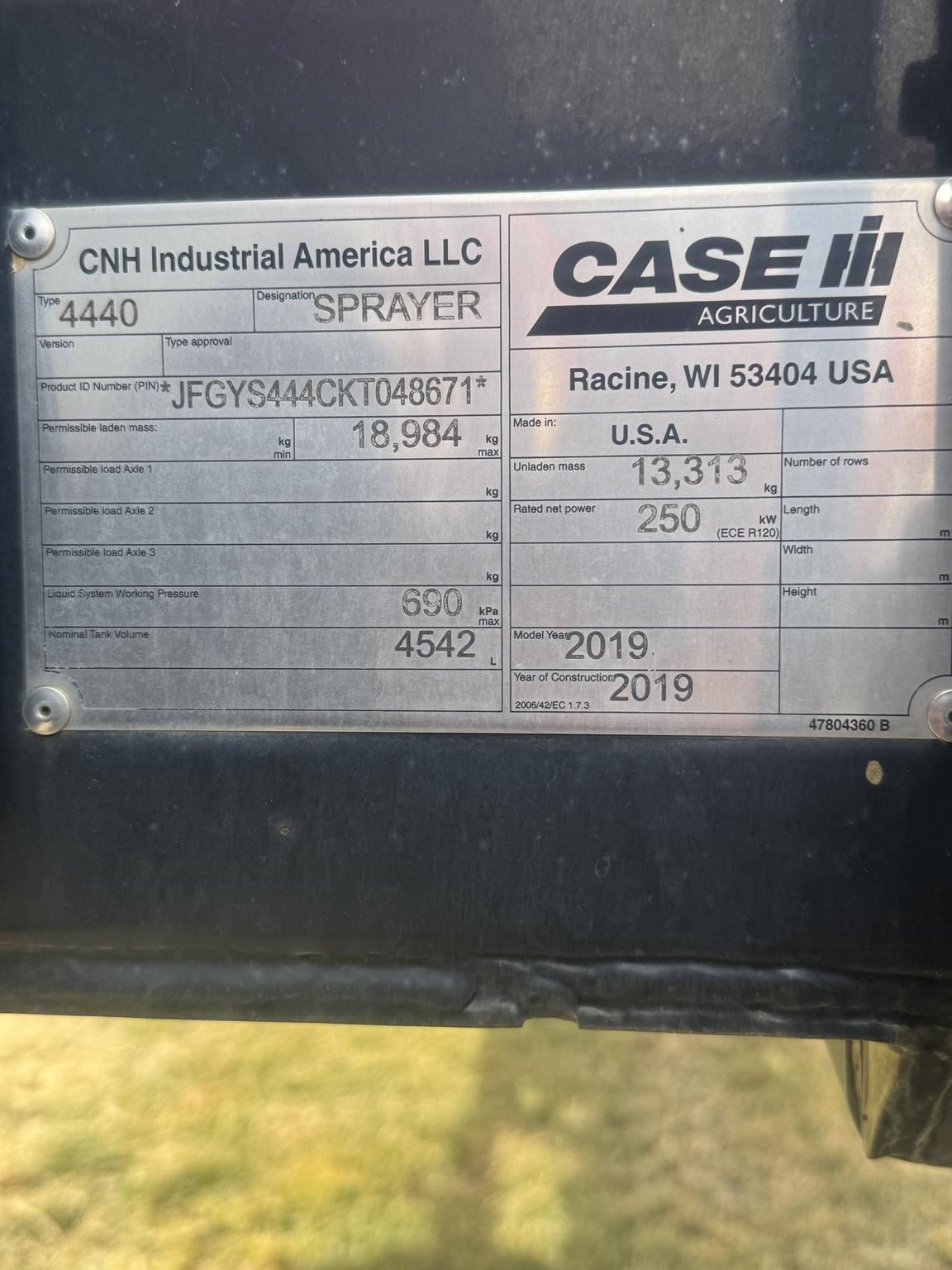 2019 Case IH Patriot 4440 Image