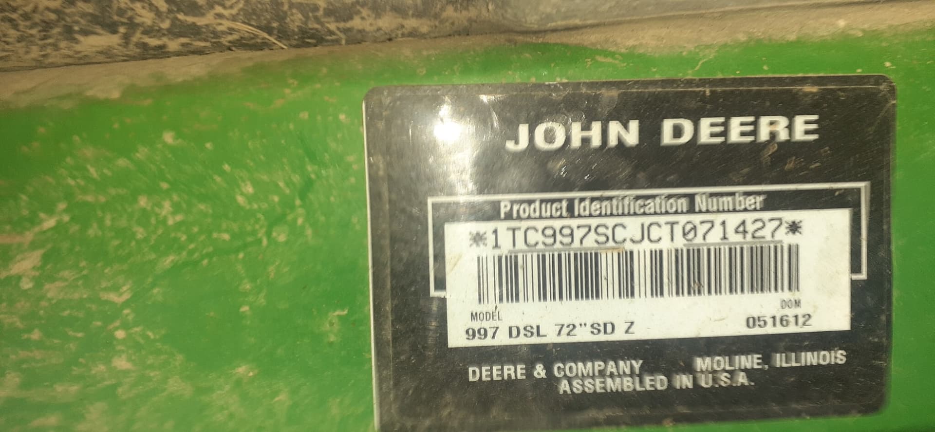 2012 John Deere 997 Image
