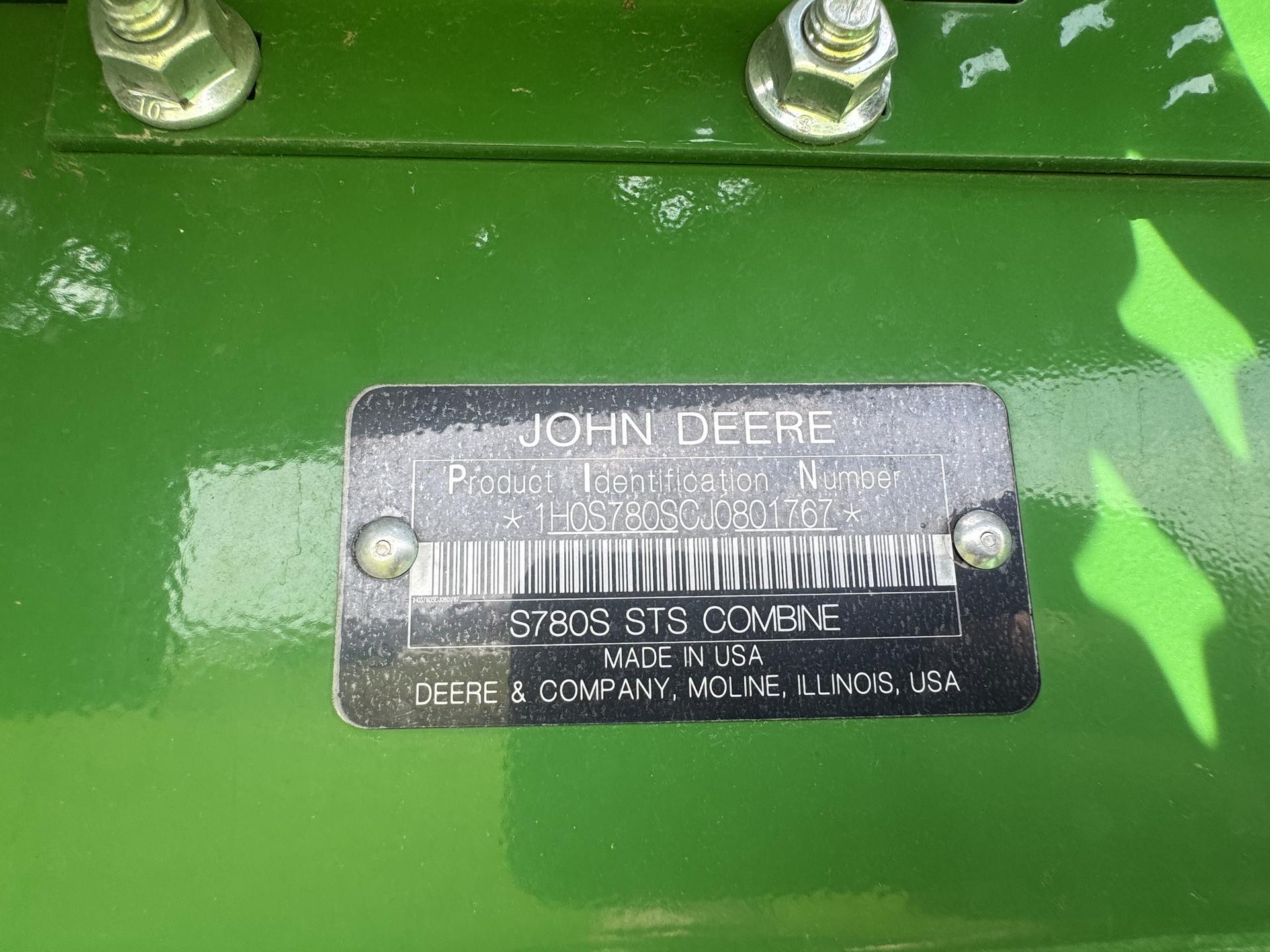 2018 John Deere S780 Image