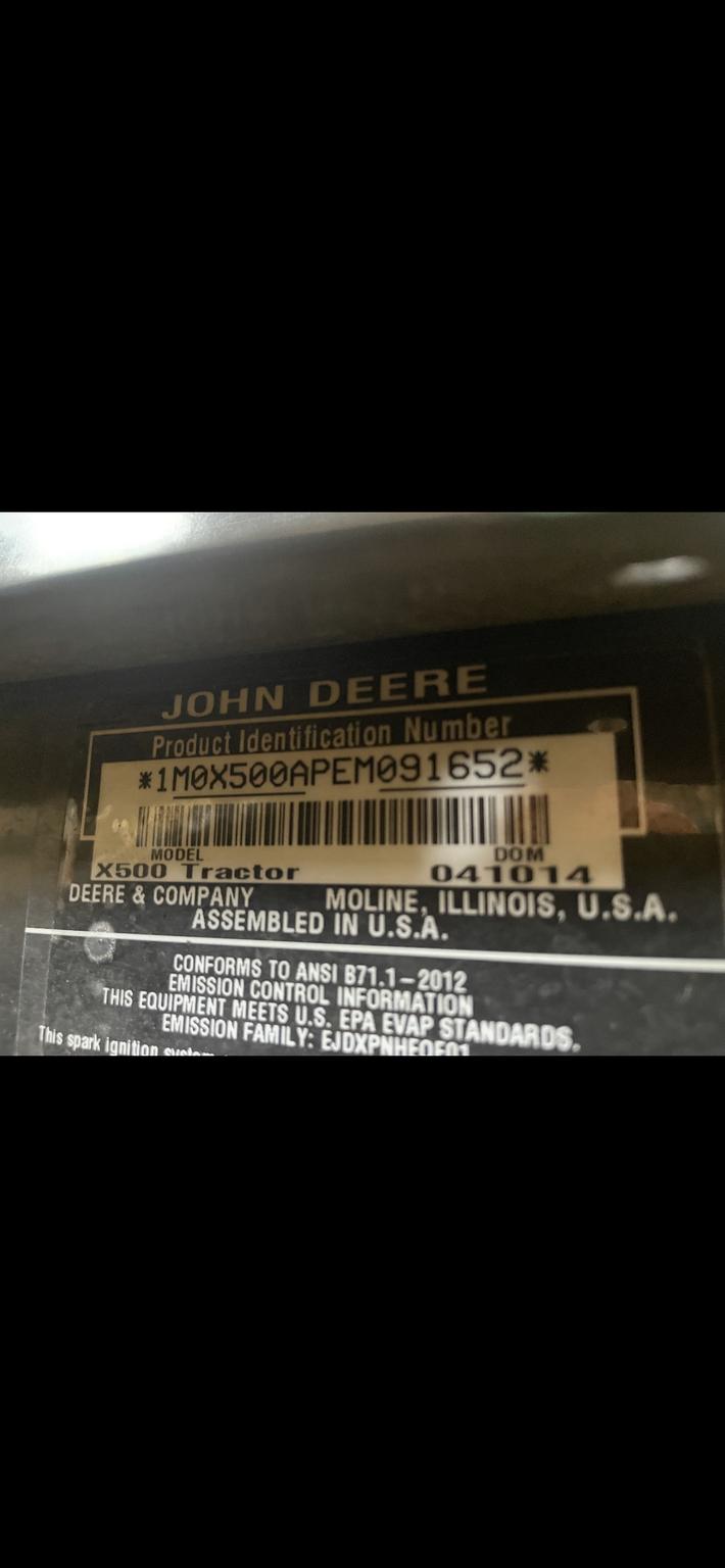 2014 John Deere X500 Image