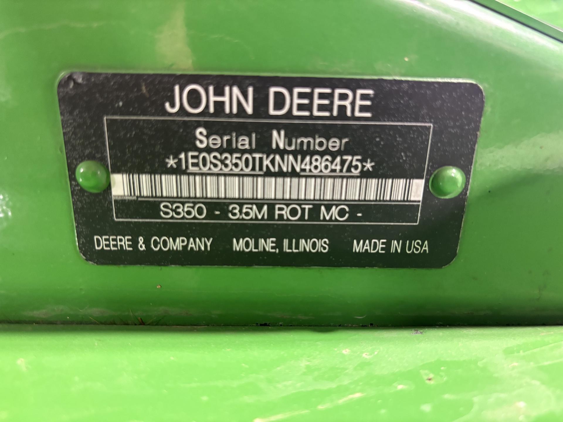 2022 John Deere S350 Image