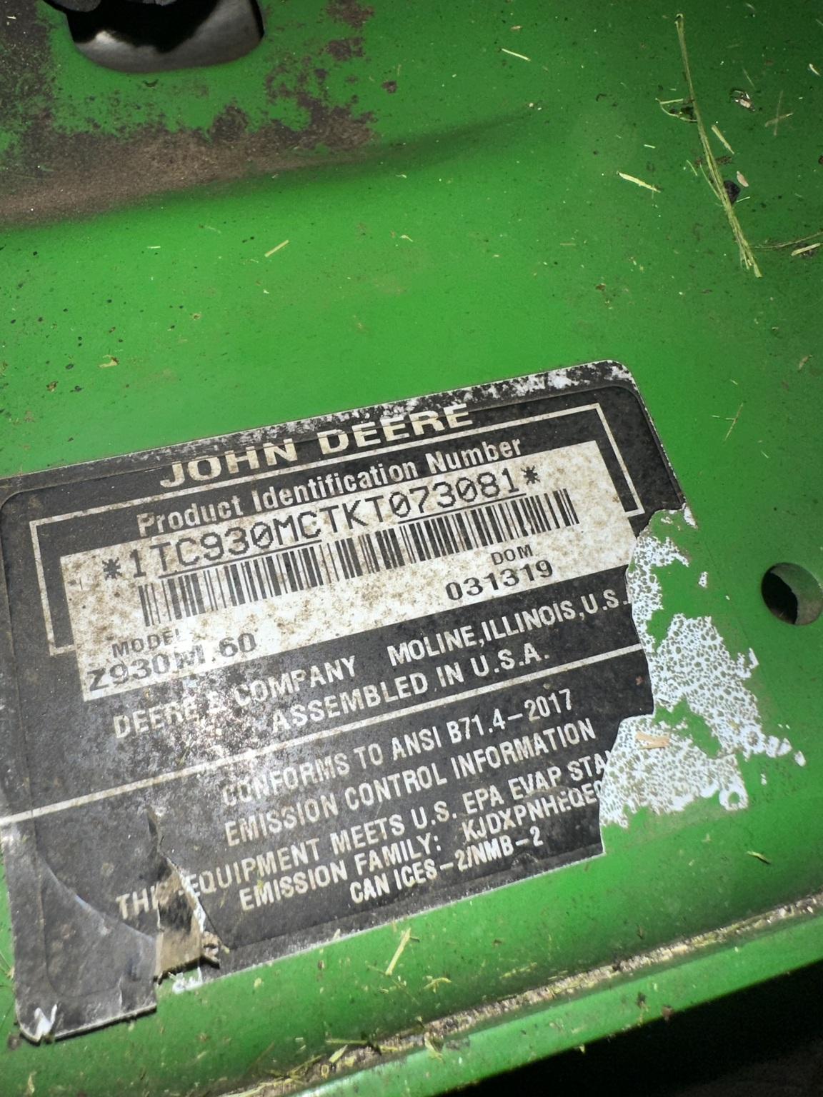 2019 John Deere Z930M Image