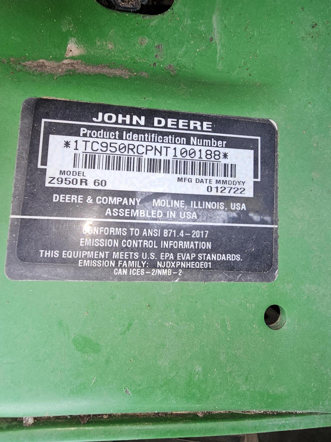 2022 John Deere Z950R Image