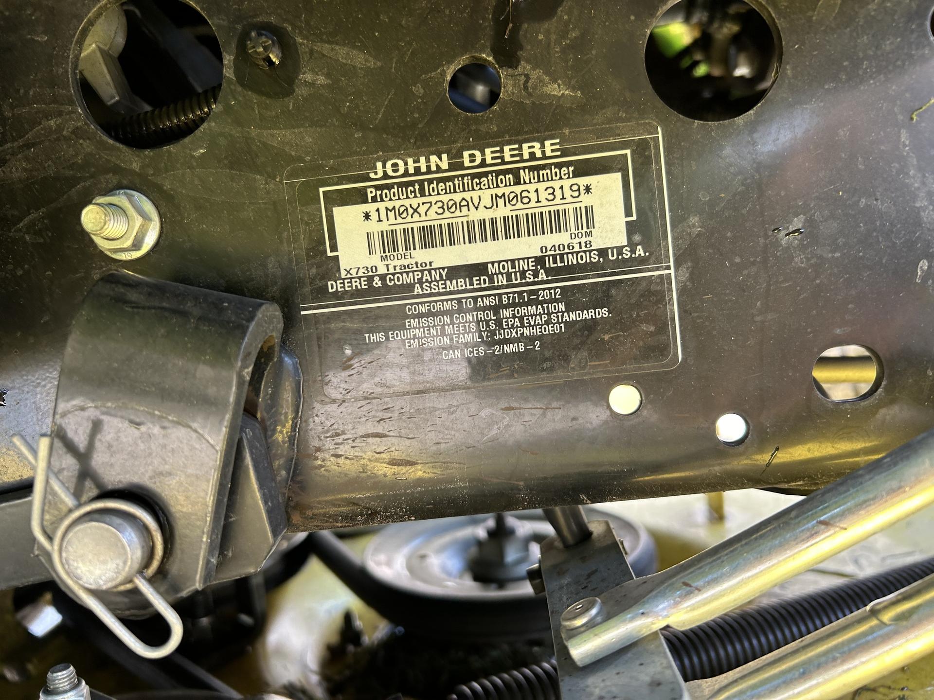 2018 John Deere X730 Image