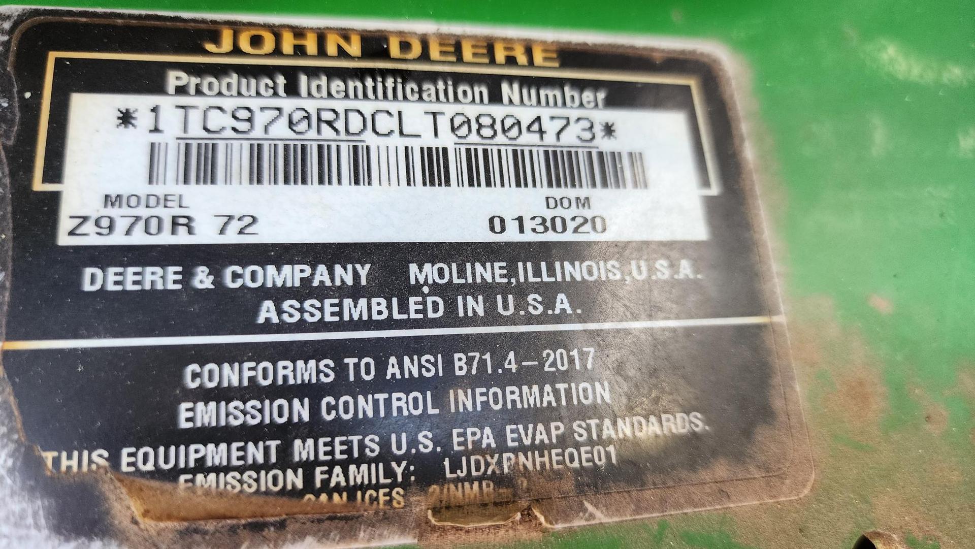 2020 John Deere Z970R Image