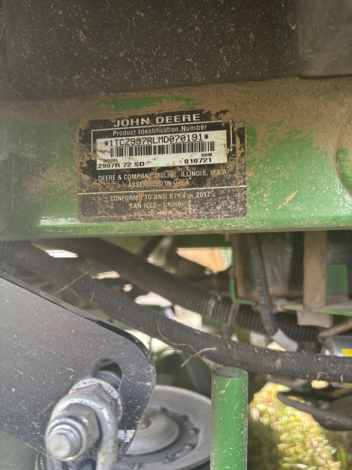 2021 John Deere Z997R Image