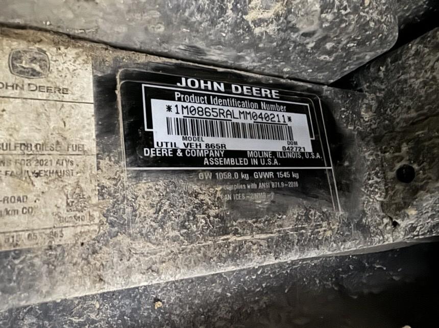 2021 John Deere XUV 865R Image
