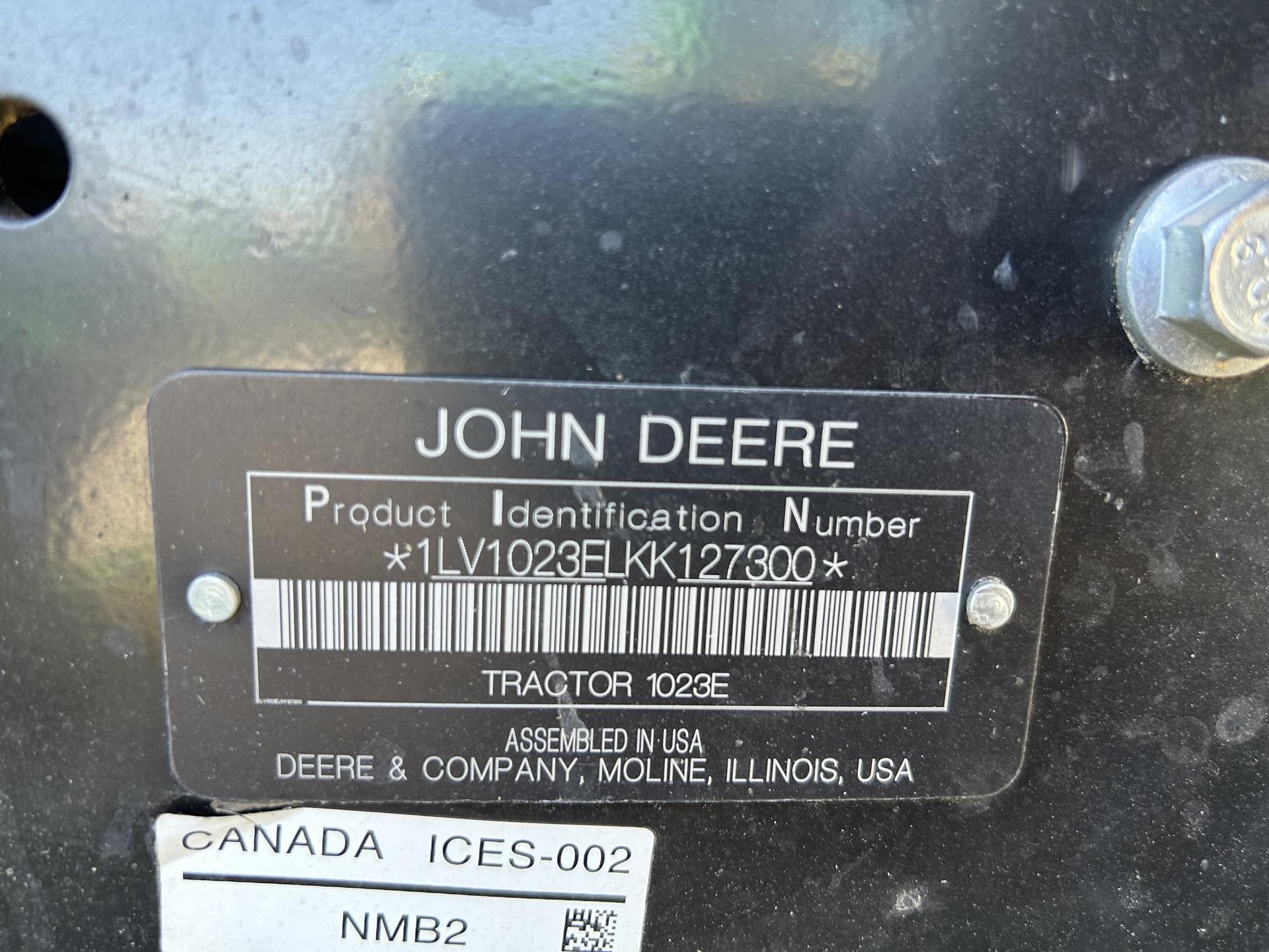 2019 John Deere 1023E Image