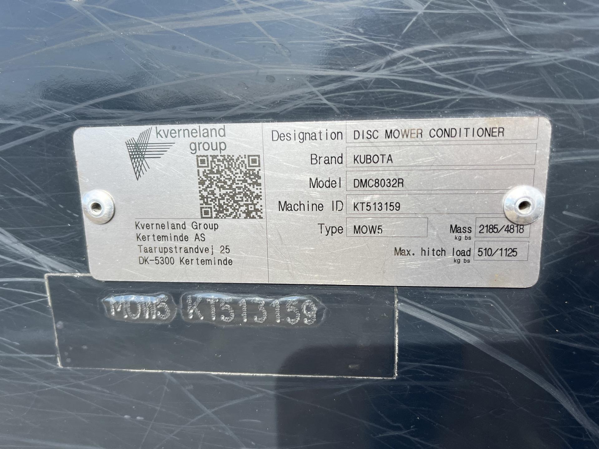 2022 Kubota DMC8032R Image