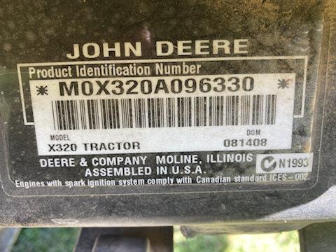2008 John Deere X320 Image