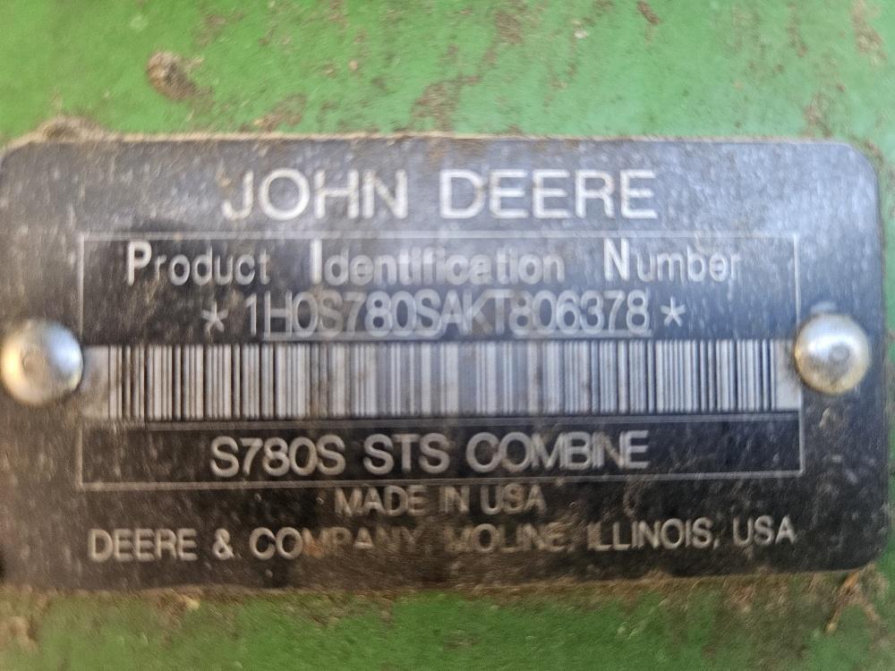 2019 John Deere S780 Image