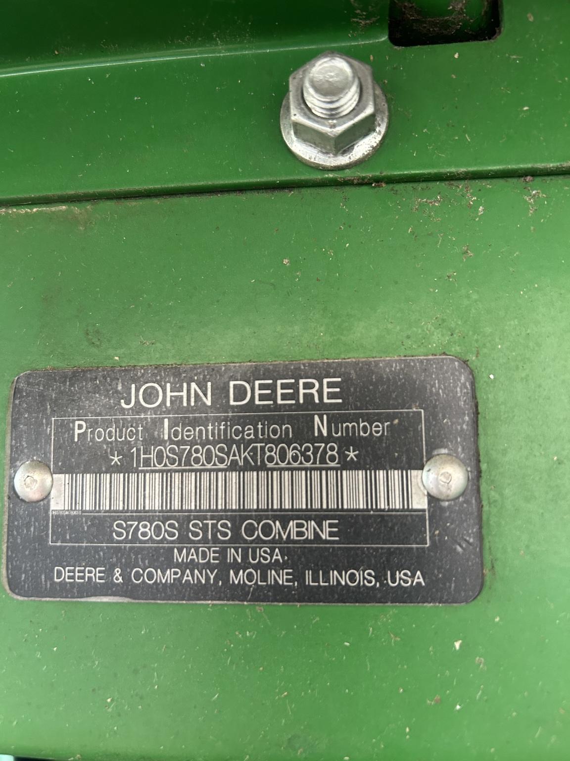 2019 John Deere S780 Image