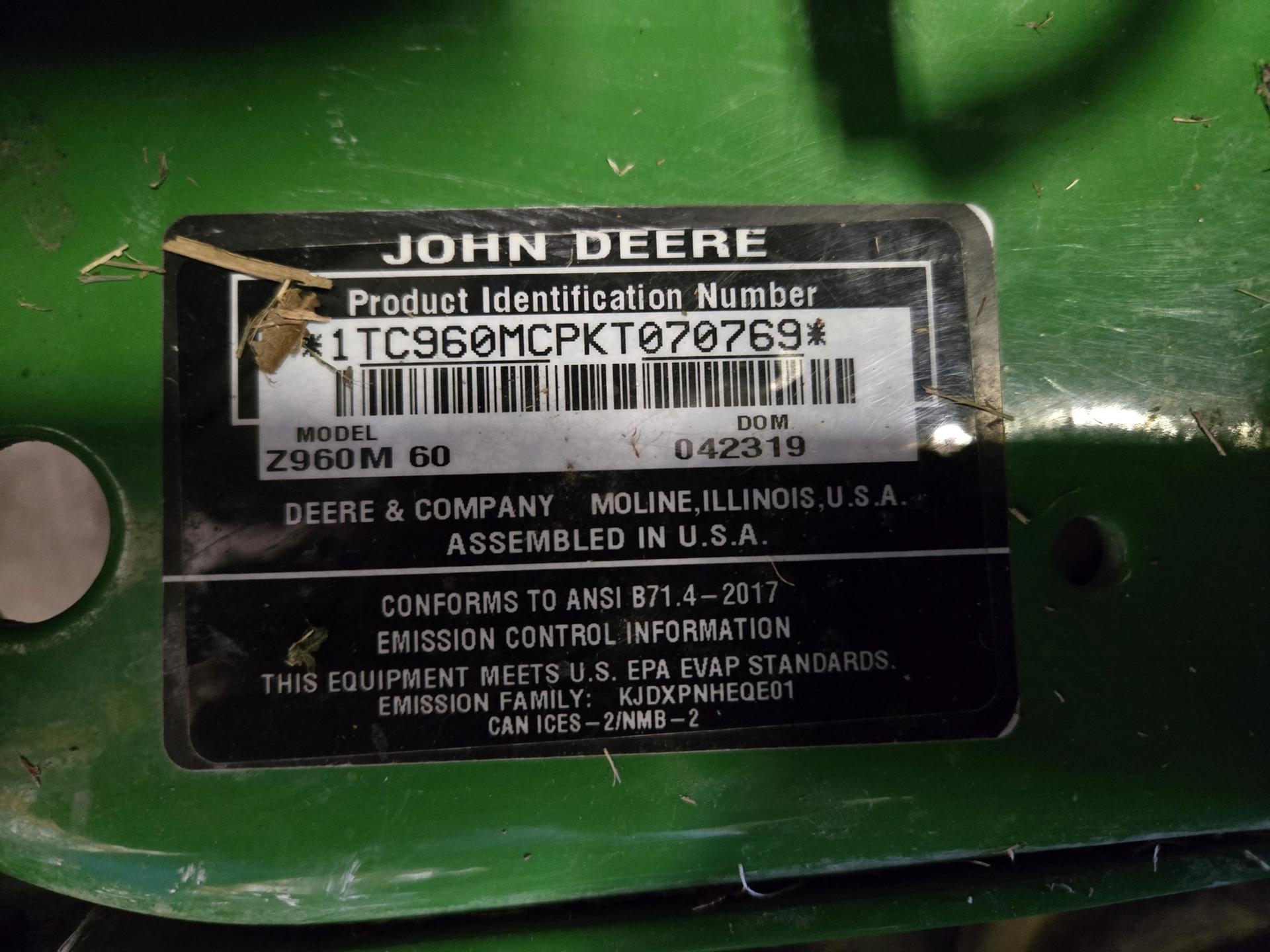 2019 John Deere Z960M Image