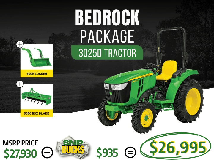 3025D Tractor Package  | Bedrock Package