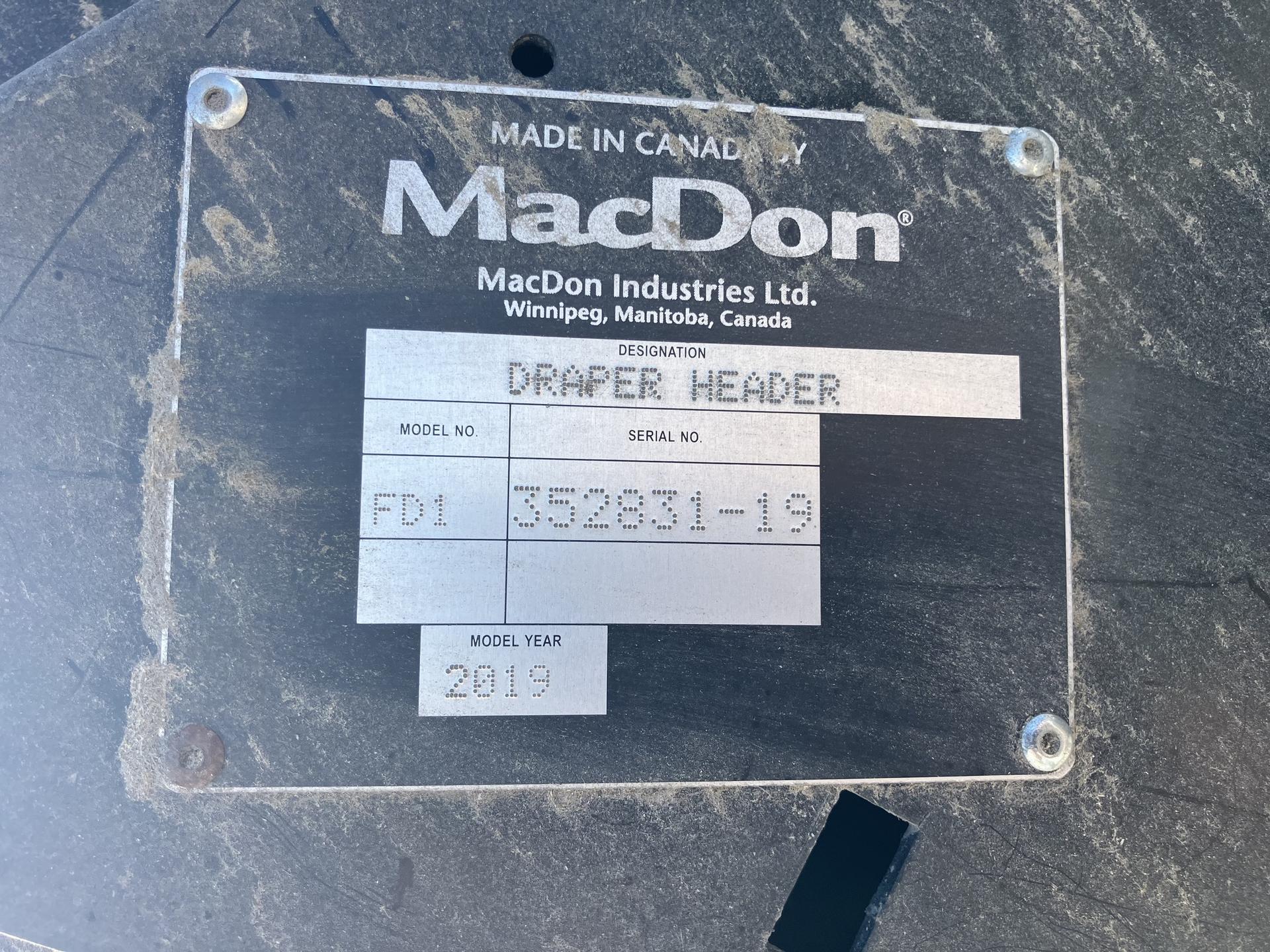 2019 MacDon FD145