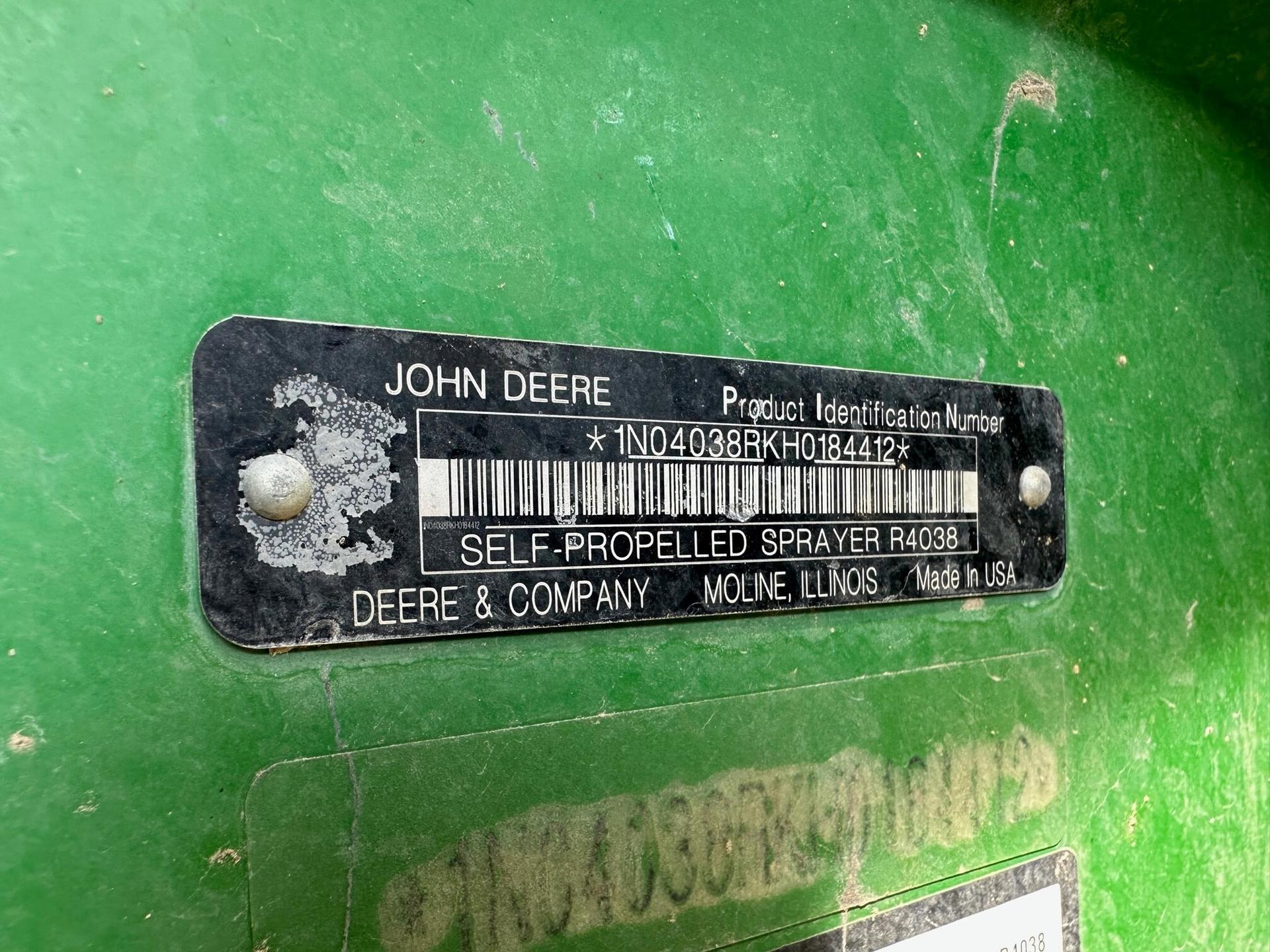 2018 John Deere R4038