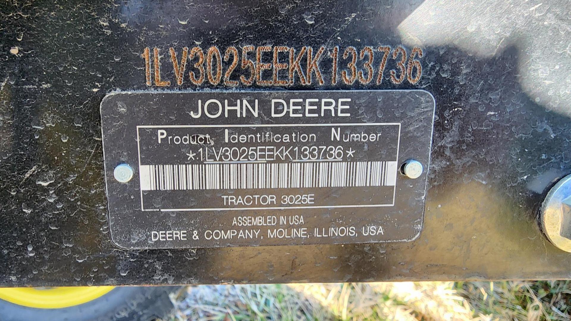 2019 John Deere 3025E