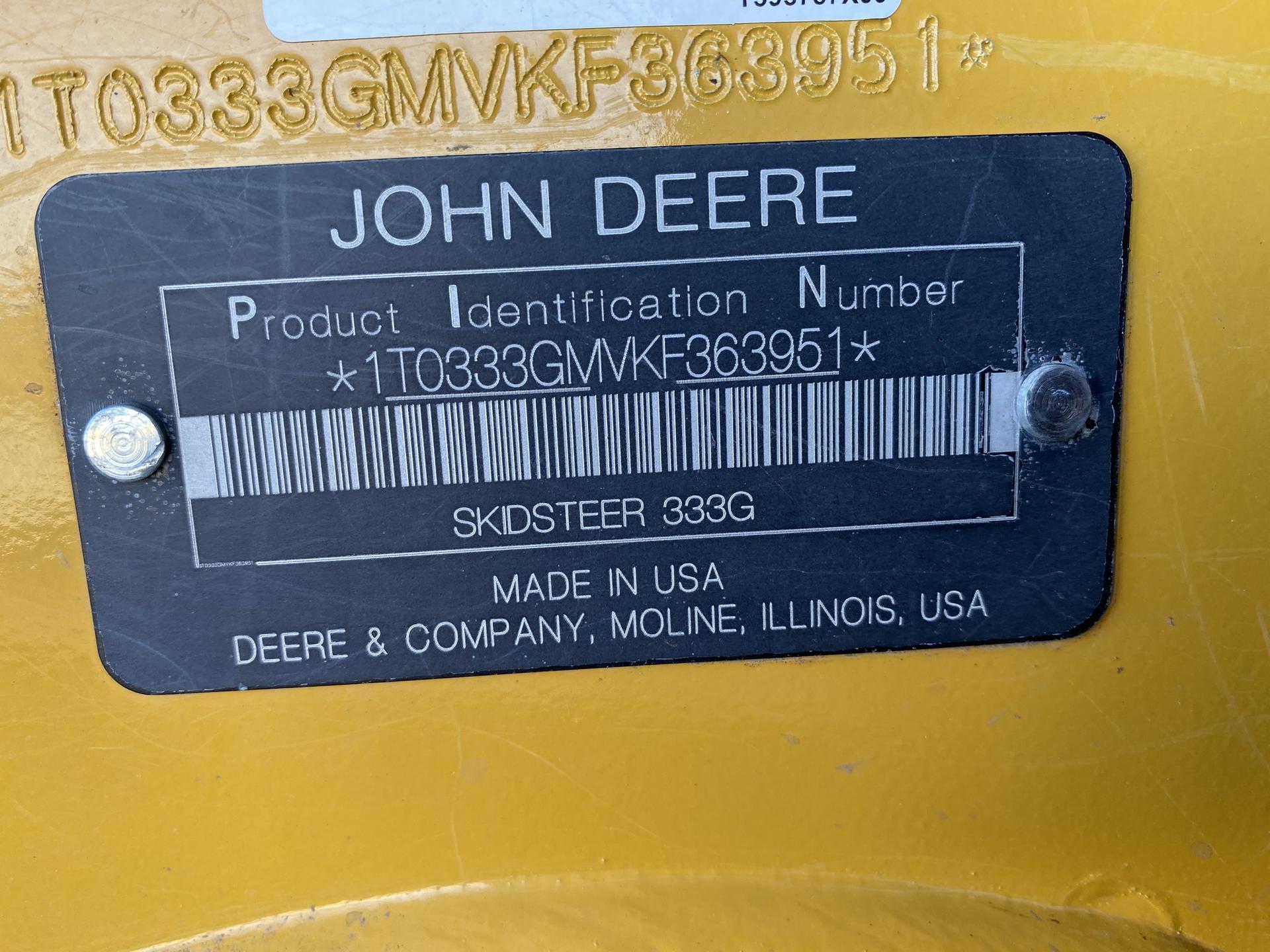 2019 John Deere 333G